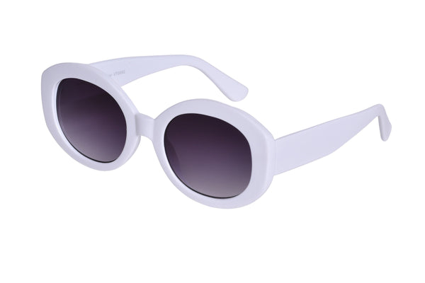 White sunglasses for women vintage style Omar model